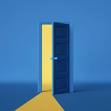 © NeoLeo - stock.adobe.com Türe als Symbolbild für einen Wegweiser.